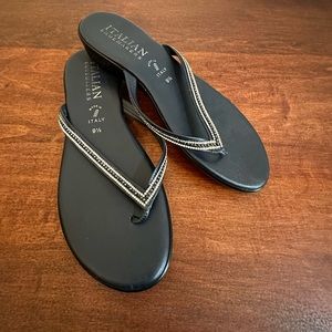 Ladies Navy Flip Flops